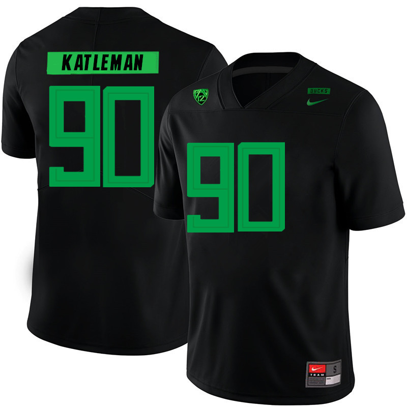 2019 Men #90 Henry Katleman Oregon Ducks College Football Jerseys Sale-Black